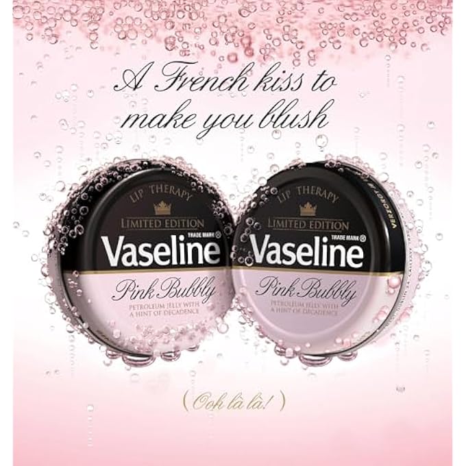 Vaseline LIP THERAPY LIP BALM, 3 PACK, LIMITED EDITION PINK BUBBLY, 0.6 OZ - Image 2